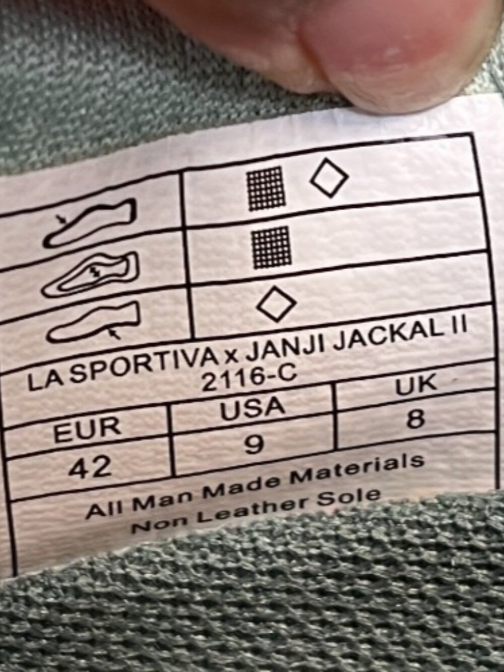 La Sportiva X Janji Jackal II Mens Size 9 Green Athletic Running Shoes Sneakers - Picture 9 of 10